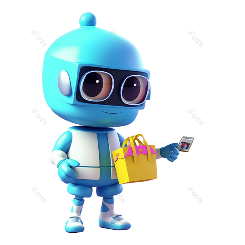 鞋子图片,插画元素,机器人PNG,可爱风免抠素材